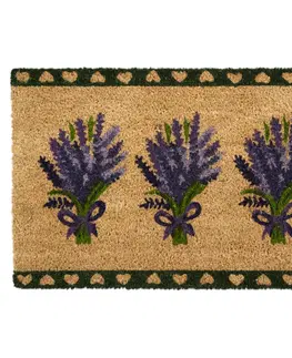 Koberce a koberečky Kokosová rohožka Levandule tmavě zelená, 40 x 60 cm
