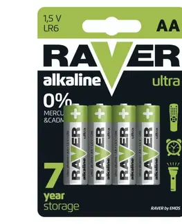 Jednorázové baterie Baterie RAVER alkalická LR6