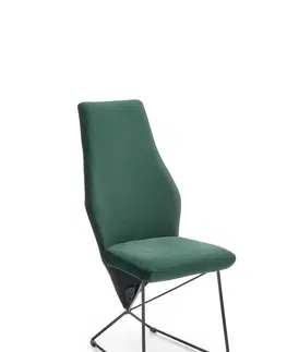 Židle HALMAR Jídelní židle K485 tmavě zelená
