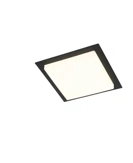 Venkovni stropni svitidlo Moderní stropní svítidlo černé hranaté vč. LED IP44 - Lys