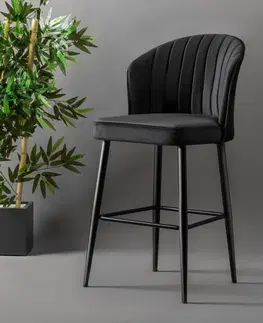 Barové židle a stoly Barová židle 2 ks Rubi černá