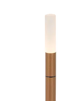 Stolni lampy Venkovní stolní lampa zlatá včetně LED s dotykovým stmívačem dobíjecí - Sjarel
