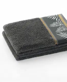 Ručníky Bavlněný ručník AmeliaHome Pavos grafitový, velikost 50x90