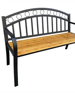 Zahradní lavice Ak furniture Zahradní lavička ARUM černá/jedlové dřevo