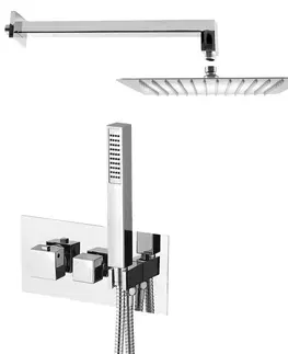 Sprchy a sprchové panely SAPHO LATUS podomítkový sprchový set s termostatickou baterií, 2/3 výstupy, chrom 1102-45-01