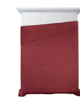 Jednobarevné přehozy na postel Moderní přehoz Boni červený