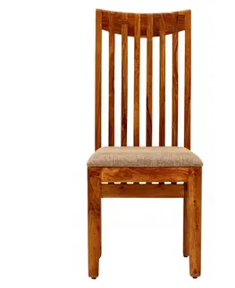 Židle Židle Gani  s posltrovaným sedákem z indického masivu palisandr / sheesham