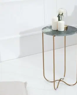 Luxusní a designové příruční stolky Estila Jedinečný designový příruční stolek Jaspis zelený mramor