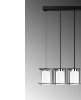 Svítidla Sofahouse 28611 Designový lustr Ballantine 85 cm černý závěsné svítidlo