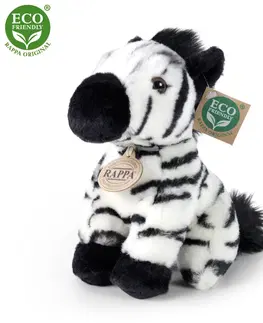 Hračky RAPPA - Plyšová zebra sedící 18 cm ECO-FRIENDLY