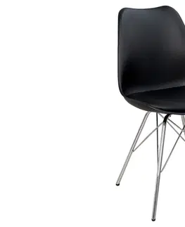 Luxusní jídelní židle Estila Retro židle Scandinavia černá
