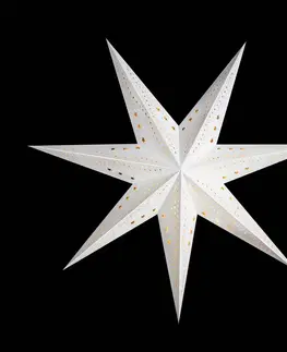 Vánoční světelná hvězda STERNTALER Sterntaler Samt papírová hvězda, Ø 75 cm bílá