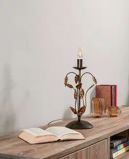 Stolní lampy ONLI Kovová stolní lampa Collana single flame bronze