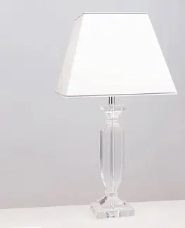 Stolní lampy Orion Stolní lampa Pokal s křišťálem chrom/bílá