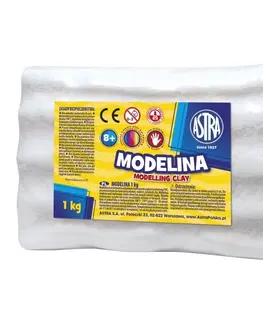 Hračky ASTRA - Modelovací hmota do trouby MODELINA 1kg Bílá, 304111012