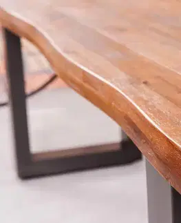 Lavice do jídelny LuxD Designová lavice Evolution 180 cm hnědá akácie