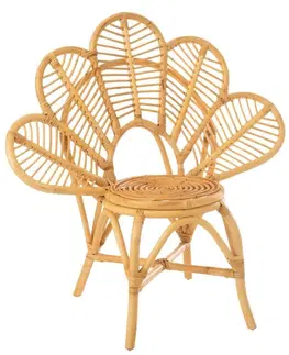 Jídelní stoly Přírodní ratanová židle Flower Rattan Natural - 97*54*95 cm J-Line by Jolipa 11259