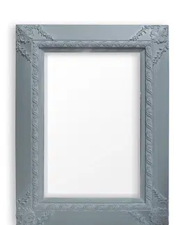 Luxusní a designová zrcadla Estila Stylové zrcadlo PALACE WASH azúrovo šedé 120x90cm