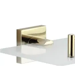 Koupelnový nábytek Skleněná polička se zlatými prvky MEXEN RUFO
