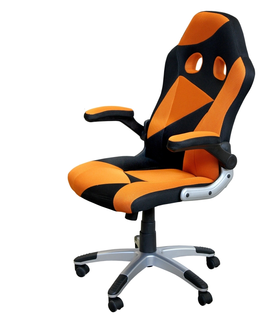 Kancelářské židle Kancelářská židle PELISTER 4, oranžová/černá