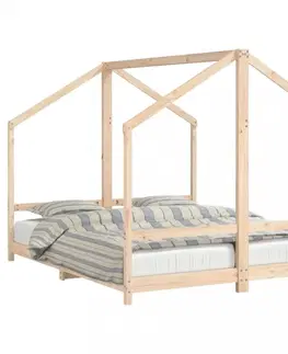 Dětské pokoje Dvojitá dětská domečková postel Dekorhome 90 x 190 cm