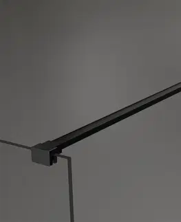 Sprchové zástěny MEXEN/S KIOTO Sprchová zástěna WALK-IN 110x200 cm 8 mm, černá, matné sklo 800-110-101-70-30