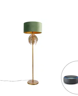 Stojaci lampy Chytrá stojací lampa zlatá se zeleným stínidlem včetně Wifi A60 - Botanica