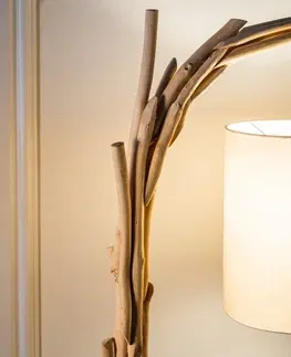 Svítidla LuxD 21450 Designová stojanová lampa Arielle, 163 cm, náplavové dřevo