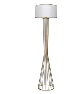 Svítidla Opviq Stojací lampa AYD XII 140 cm bílá/zlatá