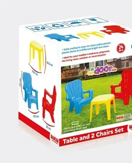 Dekorace do dětských pokojů Dolu Dětský zahradní nábytek, stůl a 2 křesla
