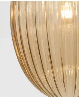 Závěsná skleněná svítidla NOVA LUCE závěsné svítidlo HECTOR chromovaný kov šampaň sklo E27 1x12W 230V IP20 bez žárovky 9190032