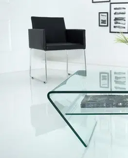 Designové a luxusní konferenční stolky Estila Luxusní skleněný konferenční stolek Ghost 70cm