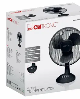 Domácí ventilátory Clatronic VL 3602 BK stolní ventilátor 30 cm, černá
