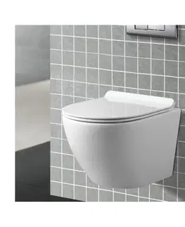 Kompletní WC sady Závěsná WC mísa MEXEN LENA SLIM bílá