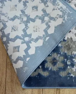 Koberce a koberečky Dywany Lusczow Kusový koberec ACRYLOVY YAZZ 7006 šedý / modrý / slonová kost, velikost 160x220