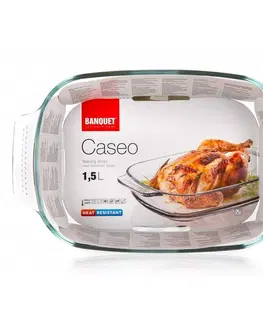 Pečicí formy Banquet Mísa na pečení skleněná CASEO 1,5 l, hranatá