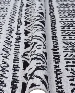 Koberce a koberečky Conceptum Hypnose Koberec 80 x 300 cm Hertos bílý/černý