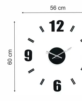 Nástěnné hodiny Černé nástěnné hodiny do chodby