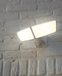 Inteligentní venkovní nástěnná svítidla LUTEC LED venkovní nástěnné světlo Artica bílá, senzor