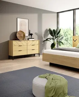 Postele ArtLas Manželská postel SOLVE | 160 x 200 cm Provedení: Postel s dřevěným roštem bez matrace