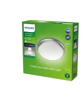 Venkovní stropní osvětlení Philips Philips Doris LED venkovní světlo IP54 4 000K nikl