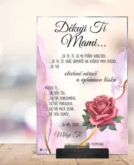 Cedulky s věnovaním (dárky) Dárek pro maminku - personalizovaná plaketa s vlastním textem a designem