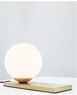 Lampy na noční stolek Nova Luce Stolní lampička Juliet v kombinaci opálového skla a elegantní mosazi NV 9012922