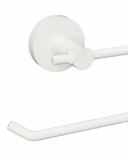 WC štětky Sapho XR704W X-Round White držák toaletního papíru, bez krytu, bílá