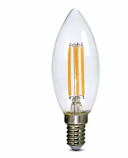 LED žárovky Solight LED žárovka retro, svíčka 4W, E14, 3000K, 360°, 440lm WZ401A-1