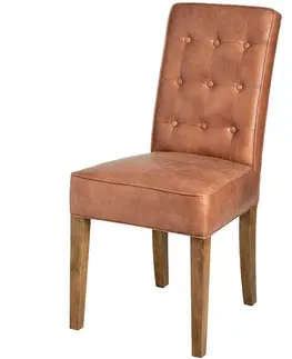 Luxusní jídelní židle Estila Designová jídelní židle TAN hnědá