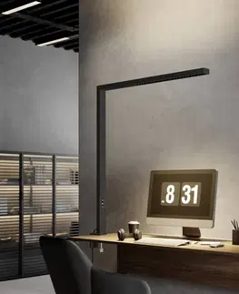 Pracovní lampy stolní Arcchio Kancelářské svítidlo Arcchio Jolinda LED, černé, stmívatelné