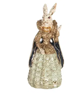 Velikonoční dekorace Vintage velikonoční dekorace Králičí dáma v šatech - 5*4*11 cm Clayre & Eef 6PR2525