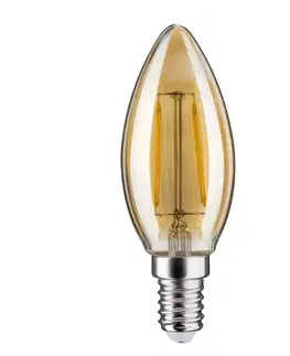 Stmívatelné LED žárovky Paulmann LED svíčka E14 4,7W 2 500K zlatá, stmívatelná