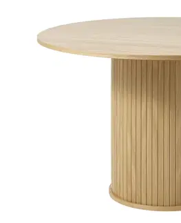 Jídelní stoly Furniria Designový jídelní stůl Vasiliy 120 cm přírodní dub